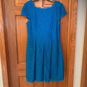 Blue Adrianna Papell Lace Dress